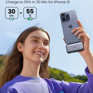 Ugreen-5000mAh-powerbank-with-USB-C-port-and-integrated-USB-C-connector-gray-legittech.lk