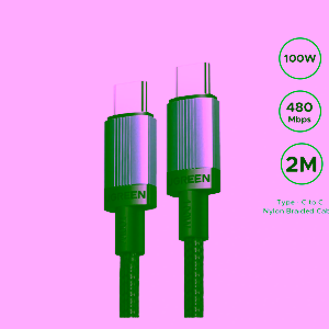 Ugreen 100W Type C cable Sri Lanka, 2m braided USB-C
