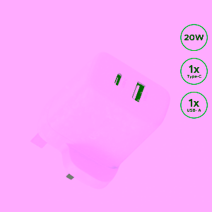 Ugreen 20W Type C USB A charger Sri Lanka, white UK pin
