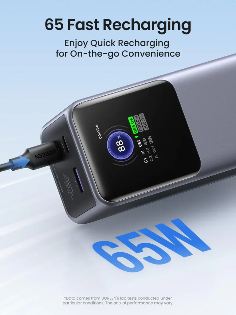 UGREEN 25000mAh 200W Nexode Smart Display Power Bank
